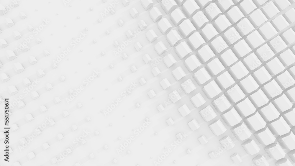 Aufkleber 3d cubic blocks rectangle with perspective render illustration