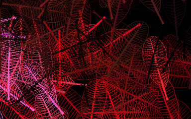 Dark Red, Yellow vector natural backdrop with leaves.