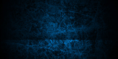 Dark black and blue stone concrete grunge wall texture and backdrop background anthracite panorama. Panorama dark black or blue slate background or texture.