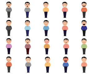 vector illustration of different emotions