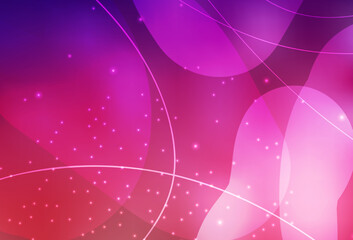 Dark Purple, Pink vector Illustration with set of shining colorful abstract circles, lines.