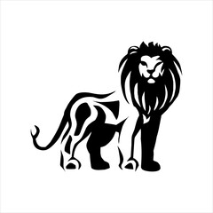 lion full body vector illustration