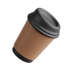 3d cup of coffee