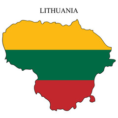 Lithuania map vector illustration. Global economy. Famous country. Northern Europe. Europe. Scandinavian region.