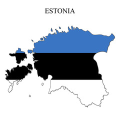 Estonia map vector illustration. Global economy. Famous country. Northern Europe. Europe. Scandinavian region.