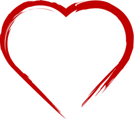 Distressed grunge heart. Romantic declaration of love. Valentine day. Card.