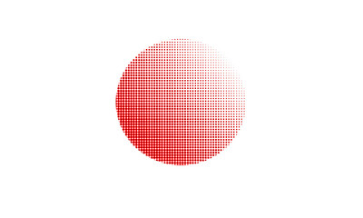 circle abstract red on the white background