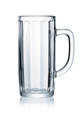 Beer mug placed on white background