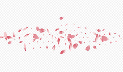Red Lotus Vector Transparent Background. Confetti
