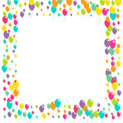 Cute Birthday Balloon Vector  White Background.