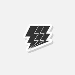 Electric lightning bolt logo sticker icon