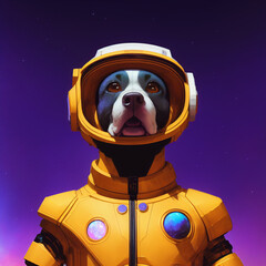 dog in space