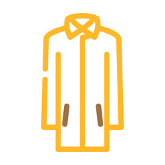 car coat outerwear female color icon vector. car coat outerwear female sign. isolated symbol illustration