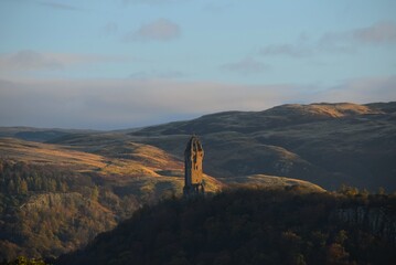 The National Wallace Monument in Stirling, Scotland Highland View