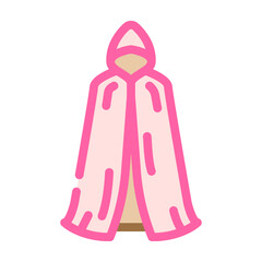 cloak outerwear female color icon vector. cloak outerwear female sign. isolated symbol illustration
