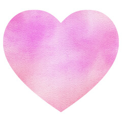 Pink Heart Watercolor Shape