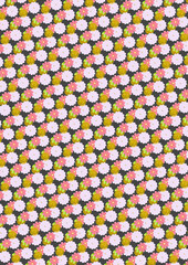 つまみ細工を使用した和柄パターン