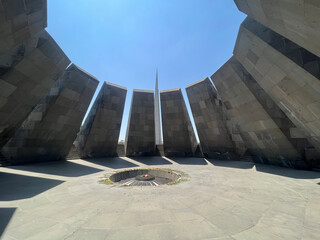 Tsitsernakaberd Monument to commemorate the victims of the Genocide in Yerevan in Armenia