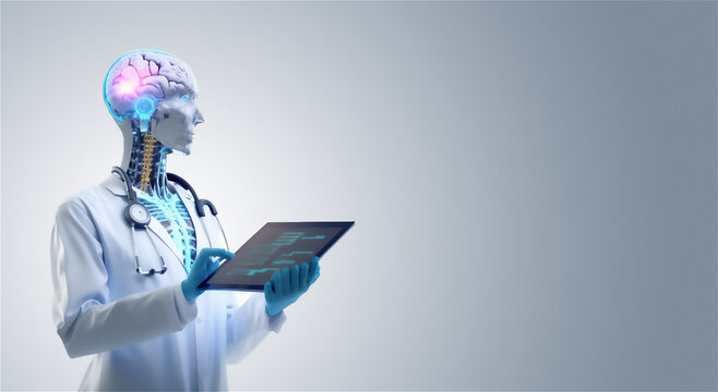 Artificial Intelligence Doctor Concept, AI Medicine, AI assisted diagnostic 
