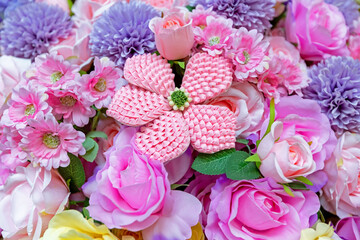 Multiple coloured Various shaped Fake Flowers