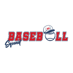 Baseball Squad design template, vector illustration