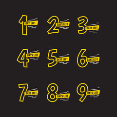 countdown time with number of days left promotion