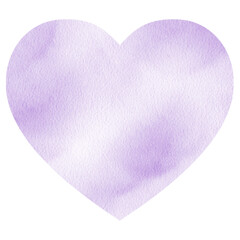 Purple Heart Watercolor Shape