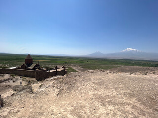 Monastery Khor Virap with Mount Ararat in the background