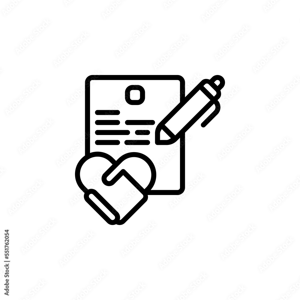 Poster contract vector icon. office and business icon outline style. perfect use for logo, presentation, we