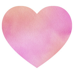Pink Heart Watercolor Shape