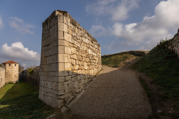 Baba Vida fortress in Vidin, Bulgaria on the shore of Danube river - impressive and well preserved cultural monument 