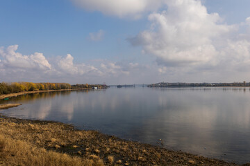 Fototapeta premium the coast of the river Danube between Bulgaria and Romania