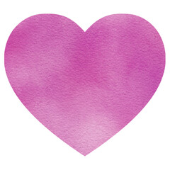 Pink Heart Watercolor Shape