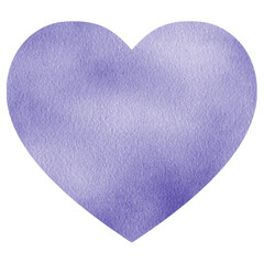 Blue Heart Watercolor Shape