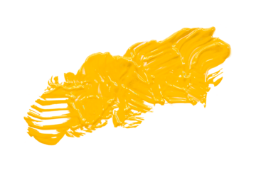 shiny yellow brush isolated on transparent background yellow watercolor png