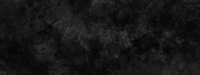 watercolor black wall texture. Abstract watercolor black grunge background. Dark backdrop. 