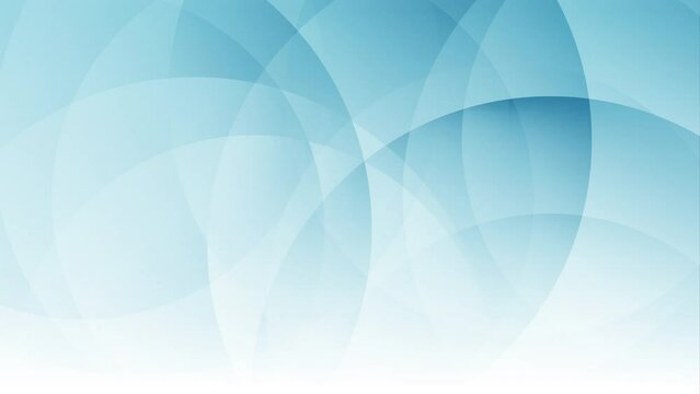 Abstract creative motion geometric shape circular curve stripe on light blue background. Video animation Ultra HD 4k footage.
