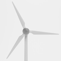 Realistic 3D Render of Wind Turbine