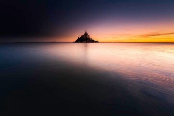 High tides in Mont Saint Michel’s Bay Normandy