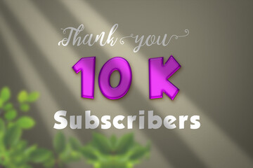 10 K subscribers celebration greeting banner with Liquid Design