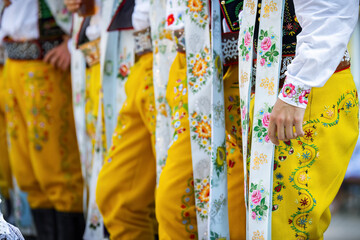 Detail of folk costume, Rakvice, Southern Moravia, Czech Republic