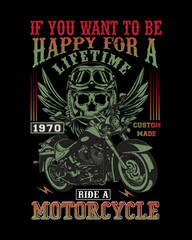 motorcycle, T-shirt design for motorcycle rider