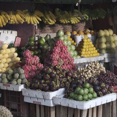 fruits and vegetables at market