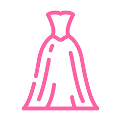 basque wedding dress color icon vector. basque wedding dress sign. isolated symbol illustration