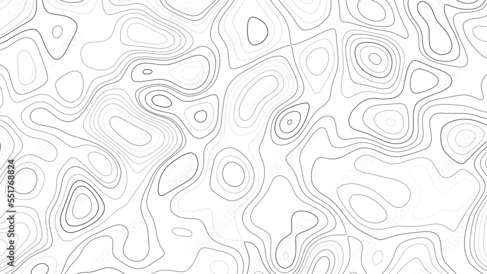 Fototapete abstract topographic contour line pattern solid background vector map. vector topographic map backgr