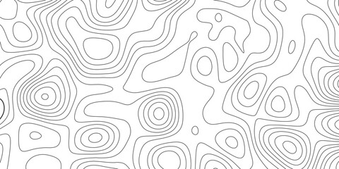 Abstract topographic contour line pattern solid background vector map.