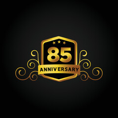Happy 85th Year anniversary celebration vector template