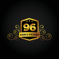 Happy 96th Year anniversary celebration vector template