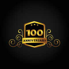 Happy 100th Year anniversary celebration vector template