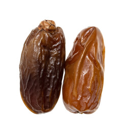dry dates on white background